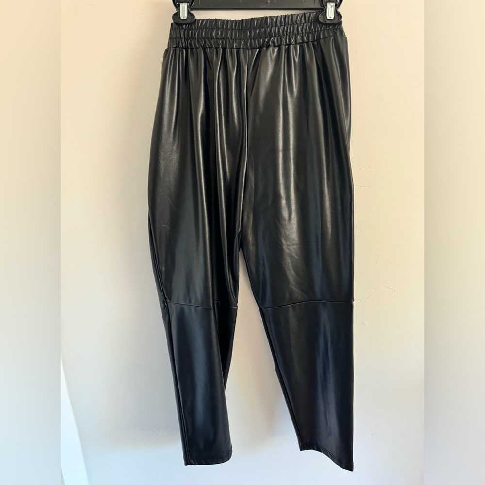 FABLETICS Womens Black Faux Leather Pants